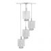Lustre Pendente Quadclear Organza Quadrado Branco Magnífico