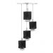 Lustre Pendente Quadclear Organza Quadrado Preto Magnífico
