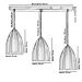 Lustre Pendente Sadan Triplo Base Retangular Preto