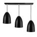 Lustre Pendente Sadan Triplo Base Retangular Preto