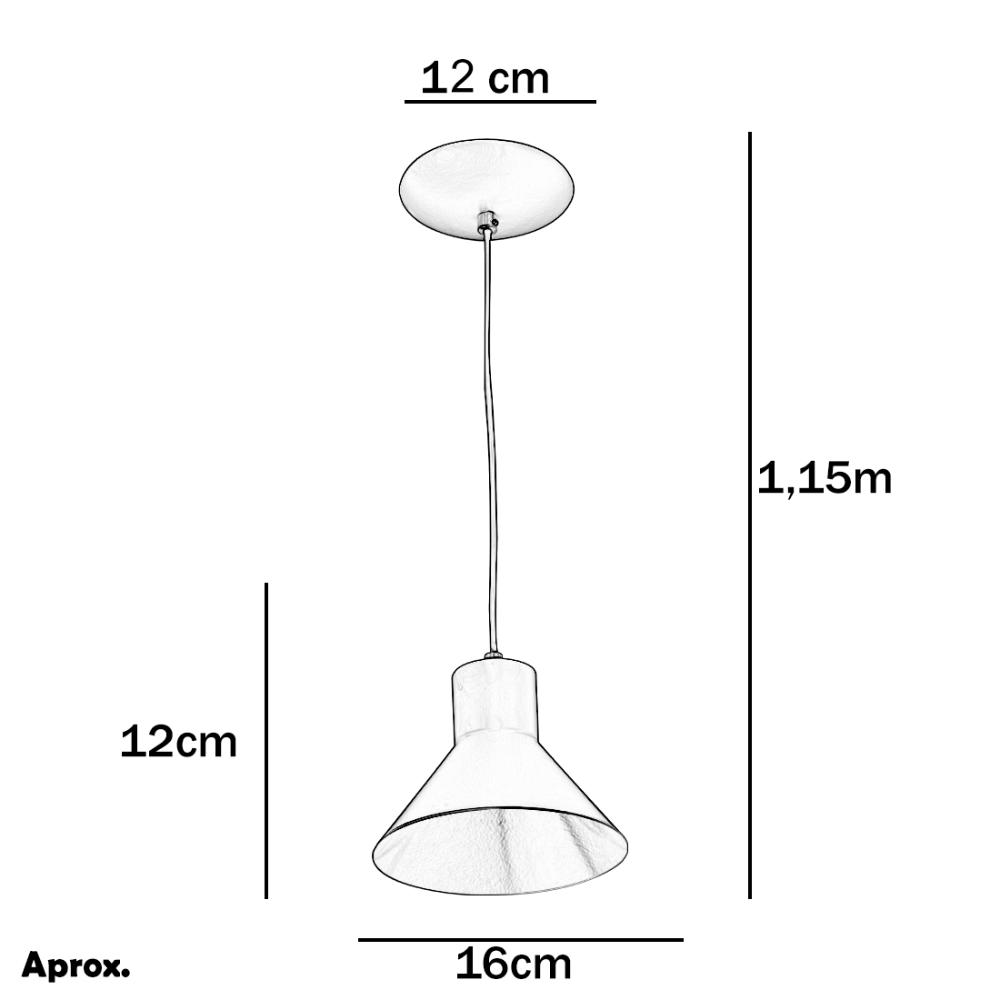 Lustre Pendente Tenesse De Alumínio Cereja