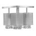 Lustre Plafon Quadclear Organza Quadrado Cinza Maravilhoso