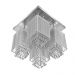 Lustre Plafon Quadclear Organza Quadrado Cinza Maravilhoso