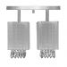 Lustre Plafon Quadclear Organza Quadrado Cinza Maravilhoso
