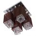 Lustre Plafon Quadclear Organza Quadrado Marrom Maravilhoso
