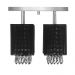 Lustre Plafon Quadclear Organza Quadrado Preto Maravilhoso
