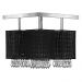Lustre Plafon Quadclear Organza Quadrado Preto Maravilhoso