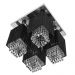 Lustre Plafon Quadclear Organza Quadrado Preto Maravilhoso