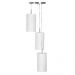 Pendente Cilindrica Triplo De Cupula 14x25cm Branco