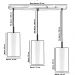 Pendente Cilindrico Triplo Base Retangular Branco Texturizad