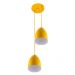 Pendente Cone Bala Sadan Aluminio Duplo Amarelo