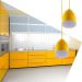 Pendente Cone Bala Sadan Aluminio Duplo Amarelo