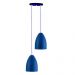Pendente Cone Bala Sadan Aluminio Duplo Azul