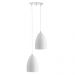 Pendente Cone Bala Sadan Aluminio Duplo Branco