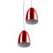 Pendente Cone Bala Sadan Aluminio Duplo Cereja