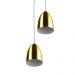 Pendente Cone Bala Sadan Aluminio Duplo Dourado