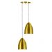 Pendente Cone Bala Sadan Aluminio Duplo Dourado
