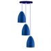 Pendente Cone Bala Sadan Aluminio Triplo Azul