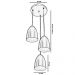 Pendente Cone Bala Sadan Aluminio Triplo Cereja