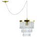 Pendente Cristal Acrilico Manucrilic Dourado Com Deslocador