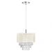 Pendente Cupula Cristal Acr. Manucrilic + Deslocador Bege