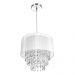 Pendente Cupula Cristal Acr. Manucrilic + Deslocador Branco