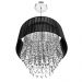 Pendente Cupula Cristal Acr. Manucrilic + Deslocador Preto