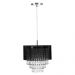Pendente Cupula Cristal Acr. Manucrilic + Deslocador Preto