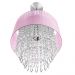 Pendente Cupula Cristal Acr. Manucrilic + Deslocador Rosa