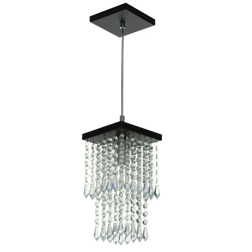 Pendente De Cristal Acrilico Spark Preto Maravilhoso