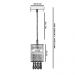 Pendente De Cupula Quadrado Clearfio Cristal Acrílico Branco