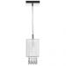 Pendente De Cupula Quadrado Clearfio Cristal Acrílico Branco