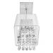 Pendente De Cupula Quadrado Clearfio Cristal Acrílico Branco