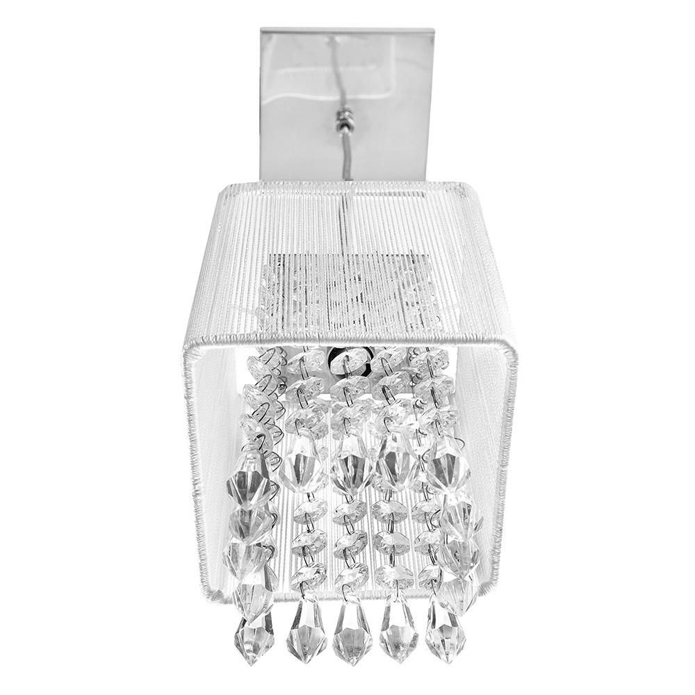 Pendente De Cupula Quadrado Clearfio Cristal Acrílico Branco