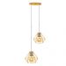 Pendente Diamante Aramado Duplo Amarelo com Prata Fabuloso