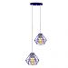 Pendente Diamante Aramado Duplo Azul com Prata Fabuloso