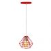 Pendente Diamante Aramado Vermelho com Prata Fabuloso