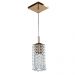 Pendente Quadrado Clearcrillic Cristal Acrílico Cobre