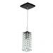 Pendente Quadrado Clearcrillic Cristal Acrílico Preto