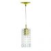 Pendente Redondo Clearcrillic Cristal Acrílico Dourado