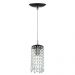 Pendente Redondo Clearcrillic Cristal Acrílico Preto