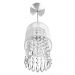 Pendente de Cupula Redondo ClearFio Cristal Acrílico Branco
