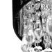 Pendente de Cupula Redondo ClearFio Cristal Acrílico Preto