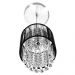 Pendente de Cupula Redondo ClearFio Cristal Acrílico Preto