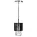Pendente de Cupula Redondo ClearFio Cristal Acrílico Preto