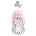 Pendente de Cupula Redondo ClearFio Cristal Acrílico Rosa