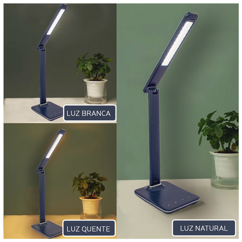 Luminária De Mesa Upper Led Marinho
