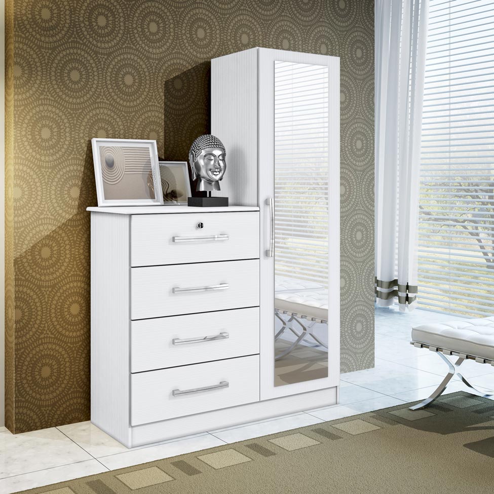 Cômoda Belize Plus 1PT 4GV Branco