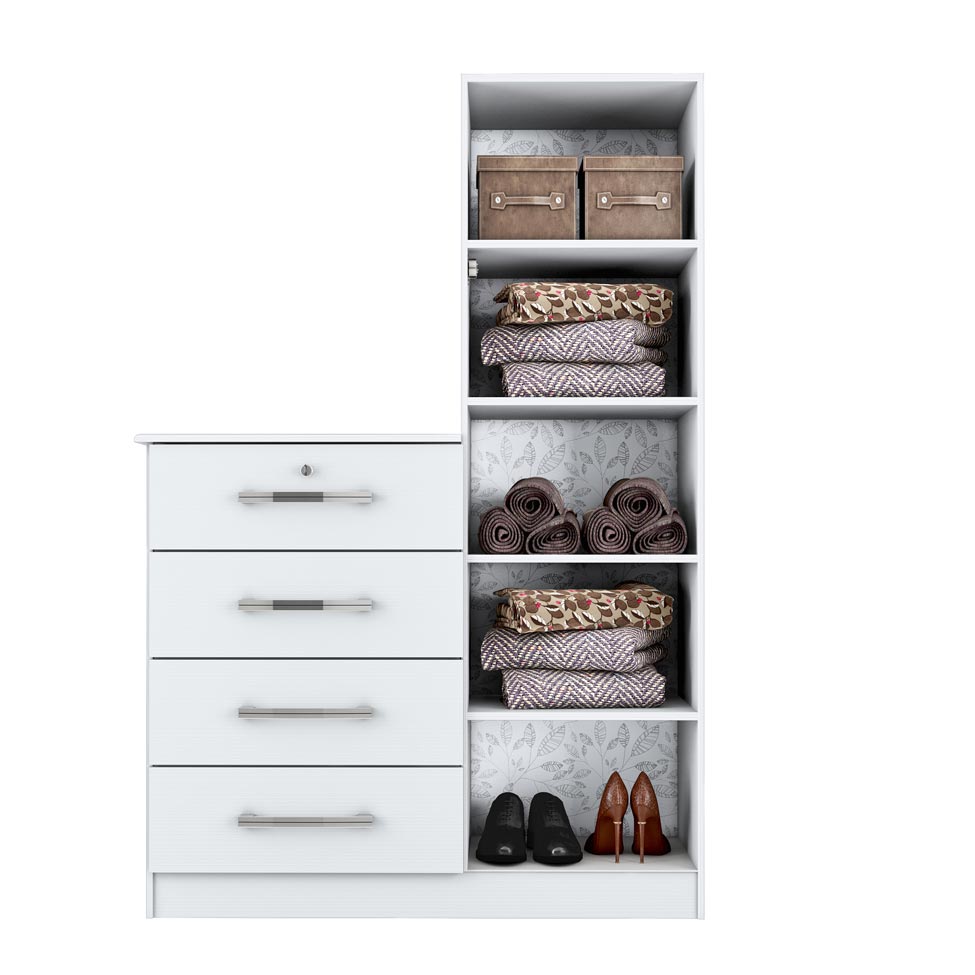 Cômoda Belize Plus 1PT 4GV Branco
