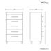 Cômoda Esmeralda 5 Gavetas Cinamomo/Off White - Móveis Albatroz